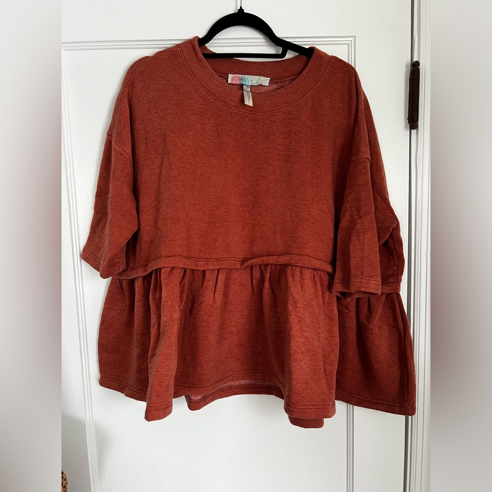 Free People cropped sleeve sweatshirt